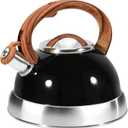 GGC Whistling Tea Kettle for Stove Tops, 3.1QT/3L Tea Kettles for Boiling Water Coffee or Milk, Stainless Steel Tea Pot with Anti-Heat Handle and Simple Touch Button to Control Kettle Outlet