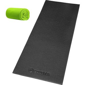 Powr Labs Bike Trainer Mat Compatible with Peloton Bike  Stationary Cycling Floor Pad for Treadmill, Exercise Equipment & Gym Use  Protects Carpet & Hardwood Floors, Indoor Trainer Accessory