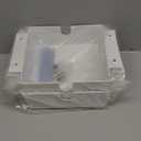 4 Pack Under Desk Hanging Shelf Drawer Organizer, Attachable Plastic Hidden Storage Tray, Easy Adhesive Mount Holder for Standing Tables, Office, Counters, Cabinets, Workstations - White