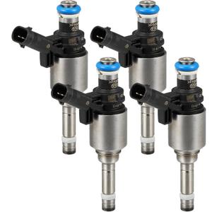 X AUTOHAUX 4pcs 0261500076 06H906036AB 06H906036G Fuel Injector for Audi A4 2.0 TFSI 2009-2015 for VW Jetta GLI 2.0 TSI 2008-2014