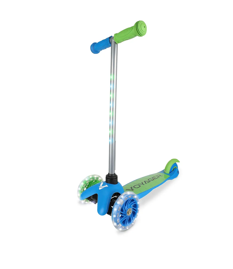 Scooter for Kids Ages 3-5 - Light Up Wheels, Extra Wide Deck, Foot Activated Break, Self Balancing Kids Toys for Boys & Girls