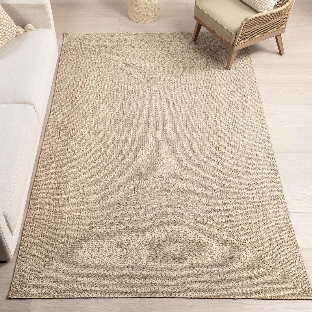 Nuloom Wynn Braided Indoor/Outdoor Runner Rug, 2' 6" x 6', Tan
