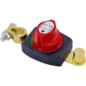Ampper Top Post Battery Disconnect Switch 12V - 48V, Marine Battery Switch Disconnect Power Cut Shut Off for Car, RV and Boat (Negative, On/Off) (Direct)