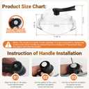 Glass Microwave Splatter Cover, Microwave Cover for Food with Standup Handle, Dishwasher Safe, Food Safe, Clear Microwave Plate Splatter Guard Lid with Vent Hole, House Essentials for Gift, 9.5inch