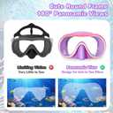Keary Kids Swim Goggles Nose Cover Swimming Mask Wide View Girls Boys 5-16 | Swimming Goggles for Kids Children Toddler Youth Anti Fog UV Protection Silicone Durable Flat PC Lens Easy to Wear Pool Water