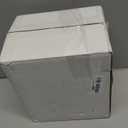 WELLIFE 100PCS White Plastic Dessert Plates and 100PCS Gold Disposable Forks, Premium Hard Dessert Plate 7.5, Appetizer Plastic Plates for Party and Wedding