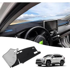 Powerty Dashboard Cover for Toyota RAV4 2025 2024 2023 2022 2021 2020 2019 Dash Cover Carpet Sunshield Protector Velvet Without HUD(Head-up Display)