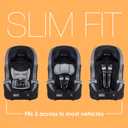 Baby Trend Trooper Slim 3-in-1 Convertible Car Seat, Dash Black Slim Fit, 3-in-1 Growth Modes, Lightweight Design, Adjustable Comfort Padding MFG DATE: 04/21/2026