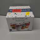 Crystalia 4 Pack 22 oz On The Go Yogurt Parfait Cups with Lids & Spoon, Large Breakfast Plastic Bowls with Topping Cereal Oatmeal Salad or Fruit Container for Snack Box (Clear)