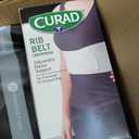 CURAD 6 in Universal Elastic Rib Belt, Adjustable Compression Wrap for Men and Women, Breathable Support for Broken, Bruised or Injured Ribs, Comfortable Fit for Everyday Wear, Fits 28" - 50" Around Ribs, Unisex, 1 Count