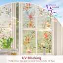 NINETREX Privacy Window Film, Stained Glass Window Film, Floral Rainbow Stickers Static Cling Vinyl Anti UV Heat Control No Glue for Glass Doors Home (Galsang Flower,23.6 x 78.7inch)
