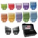 Wahl Clipper Genuine Secure-Fit Attachment Guard Organization Kit with Color Pro Colored Hair Clipper Guide Combs, 14 Piece Premium Storage Kit Hair Clippers, Multicolor - 3291-100