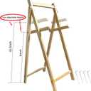 Archery Target Stand with 2 Adjustable Heights & 4 Ground Pegs for Stable Anchoring, Wooden Stand for Foam & EVA Arrow Targets, Wooden Archery Target Stand Backyard Use, Easy to Assemble & Detachable