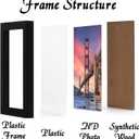 6 Sets 17x22 Picture Frame, Frames for 17 x 22 Canvas Collage Photo Poster Certificate Wall Gallery, High Transparent Horizontal Vertical Black 17 by 22 Inches