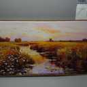 PHAOHUAXM Canvas Wall Art For Living Room Wall Decor For Bedroom Watercolour Painting Office Decoration Countryside Sunrise Scenery Wall Picture Printing Artwork Home Decor Wood Framed 24x48 In