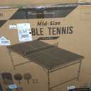 GoSports 6 x 3 ft Mid-Size Table Tennis Table Set with Adjustable Height - Green or Blue