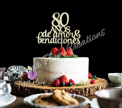 80 Años de Amor y bendiciones, Cake Topper