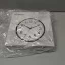 Wall Clock Small Analog 8 Inch Silent Non Ticking Battery Operated Modern Simple Decorative for Kitchen Office Bedroom Bathroom Living Room(Black)