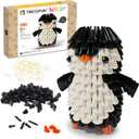 Animals 3D Soft Building Blocks - Cute Animal Kit, Pressure-Relief, STEM Educational Toys, Enhance Hands-On Skills Interlocking Building Blocks (1101-PENGUIN)