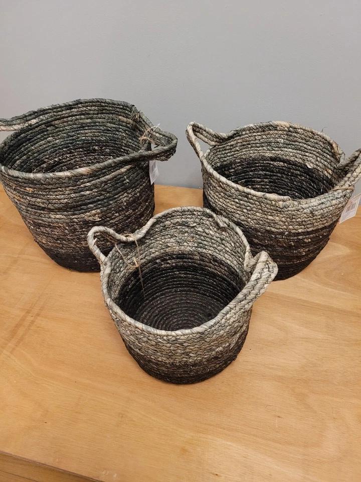 cox and cox Black Ombre Storage Baskets Various Sizes