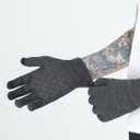 Heat Logic Unisex Thermal Knitted Winter Gloves, Touchscreen Compatible Cold Weather Warm Gloves for Men & Women, Pack of 2 (Grey + Black - With Grip)