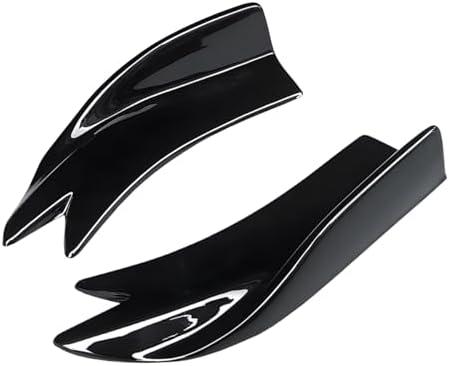 Universal Rear Diffuser Car Spoiler, Rear Bumper Lip Body Canard Spoilers Black Lip Side Skirt Spoiler Splitter Protector Exterior Decoration Trim Kit Anti-Scratch (10.6inch,Smooth Black)