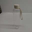 KIVY Slim Water Bottle 32oz [Lightweight & Shatterproof] Fits Backpack & Cupholder for Travel, Sports, School, Gym - Clear water bottle with measurements - Transparent Tritan Beige - Dishwasher Safe