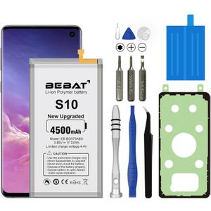 Replacement Battery for Samsung Galaxy S10,4500mAh High Capacity 0 Cycle Lithium Polymer Battery for Samsung SM-G973F/U/W/X/N, SM-G973U1, SM-G9730, SCV41, SM-G973C with Tool Kits,EB-BG973ABU