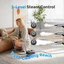 Steam Cleaner, Portable Steam Cleaner for Home with 1800W High Pressure, 15s Heat-Up,1600ML Large Tank, Handheld Steam Cleaner for Cleaning Upholstery, Tile, Car, Bathroom, Grout, Floor (Black)