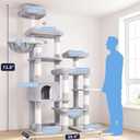 Hey-brother Cat Tree Tower, Wide Base, 5 Platforms for Multi-Cats, MPJ074W