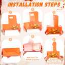 TaoBary 30 Set Thanksgiving 2 Cup Drink Carrier with Handle Portable Foldable Tray Drink Holder Yellow Orange Thanksgiving Disposable Cardboard Coffee Cup Holder with Pumpkin Maple Leaf Tag Fall Gifts