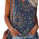 Womens Tank Tops Sleeveless Yoga Shirts Summer Tops Loose Fit Running Athletic Shirts (Blue, S)