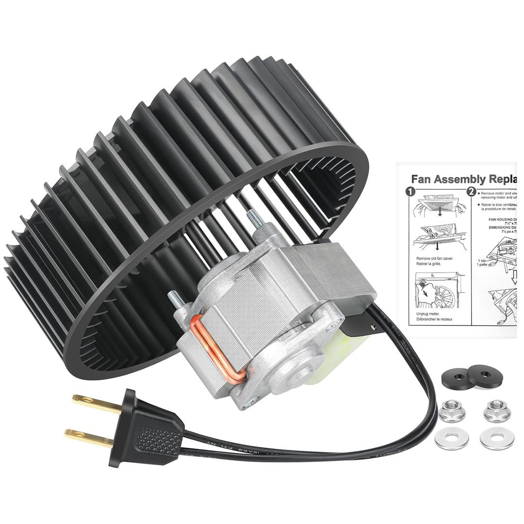 BKR60 RE70BN High-Performance Bathroom Fan Motor - 60 CFM, 20% More Power, Exceptionally Quiet, 35% Noise Reduction. Fits 690, 690NT, 696N, QK60S, 695-R01/R02/R03, 670-G/H/J, 671-G/H/J, 689-G/H/J/K