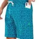 NORTHYARD Mens Swim Trunks Board Shorts 9 Inch Bathing Suit Swimwear Quick Dry Beach Short with Zipper Pocket - No Mesh Liner (Blue, M)