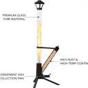 55.85" Patio Pellet Heater, Pellet Torch Patio Heater
Glass Tube Flame | Portable Tripod Design with Ash Tray |360° Flame View for Patio, Backyard, Garden