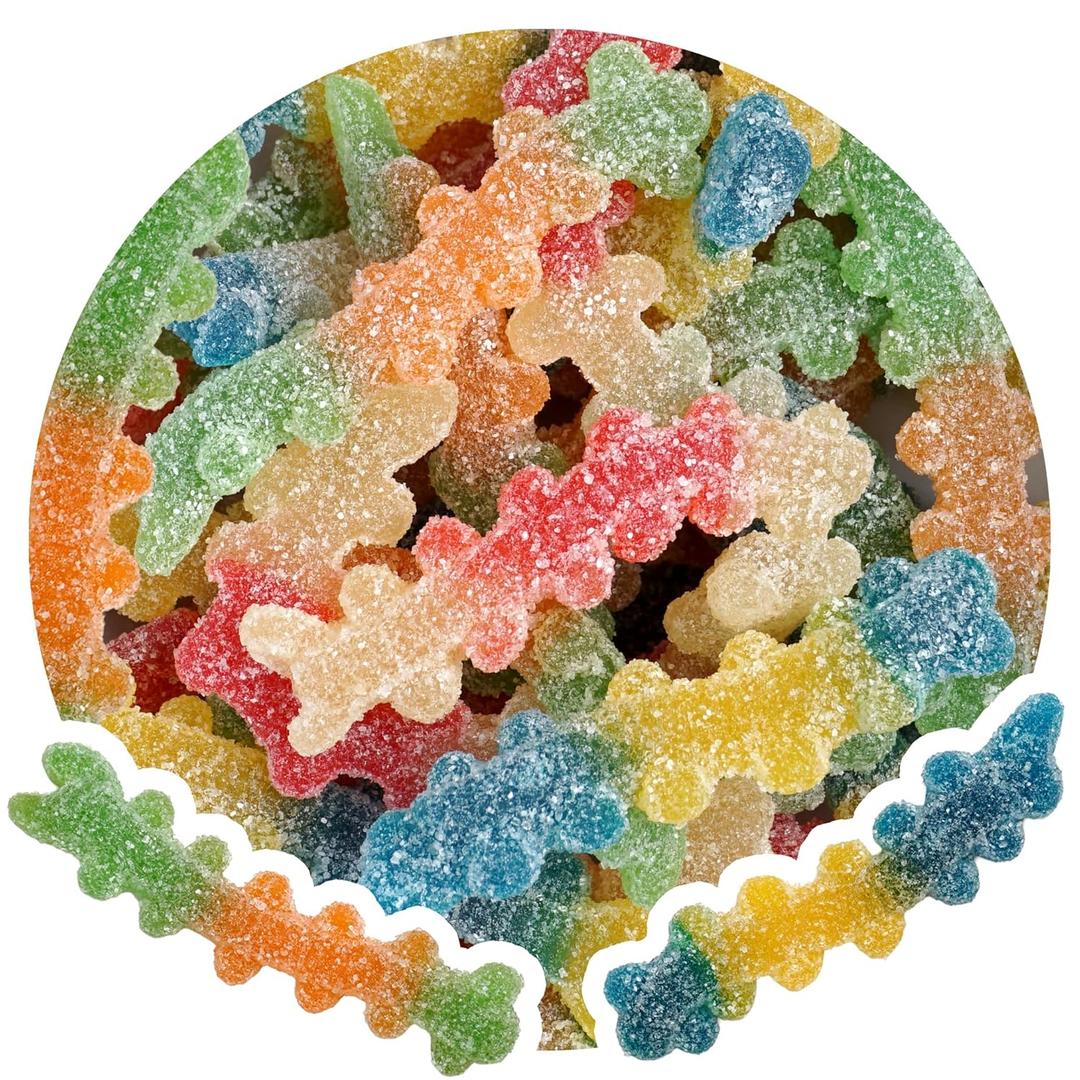 Halloween Sour Gummy Centipedes, 1 Pound Bulk Bag, Blue Raspberry Flavored, Trick-Or-Treat Party Bag Fillers, Halloween Gummies