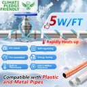HEATIT 5JHSF 9Ft Advanced Water Pipe Heat Tape for Superior Pipe Freeze Protection, Self-Regulating Heat Tape for Water Pipes, ETL Listed, 120V