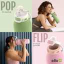 Ello Pop & Fill 32oz Stainless Steel Water Bottle with QuickFill Technology, Double Walled and Vacuum Insulated Metal, Leak Proof Locking Lid, Straw and Chug, Reusable, BPA Free, Take a Bow