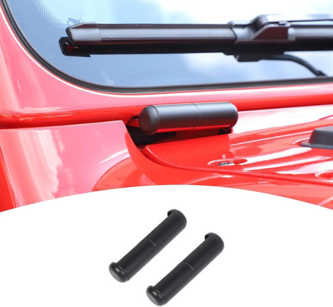 for Jeep JL Windshield Hinge Trim Cover for Jeep Wrangler JL JLU Gladiator JT 2018-Present Matte Black Exterior Accessories 2pcs