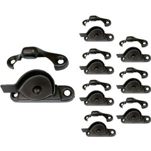 QCAA Zinc Die Cast Window Sash Lock, 2-7/16", Oil Rubbed Bronze, 8 Pack