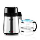 VEVOR Water Distiller, 4L/1.1 Gallon Pure Water Purifier Filter for Home Countertop, 750W Distilled Water Maker, Stainless Steel Interior Distiller Water Making Machine to Make Clean Water, Silver