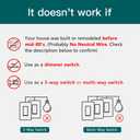 TREATLIFE Single Pole Smart Light Switch, Neutral Wire Required, 2.4GHz Wi-Fi Light Switch, Works with Alexa and Google Home, Schedule, Remote Control