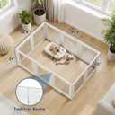 Clear Acrylic Dog Playpen Indoor, 24" H, White