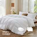 Bedsure Duvet Cover King Size - Soft Double Brushed Bedding Set for Kids & Adults, Zipper Closure, 3 Pieces, Includes 1 Duvet Cover (104"x90") & 2 Pillow Shams, NO Comforter, White