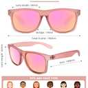 Full Reader Sunglasses Women Men, Womens Mens Reading Sun Glasses Mirroed Pink Blue Lenses Outdoor Not Bifocal Mirrored Pink, 1.25