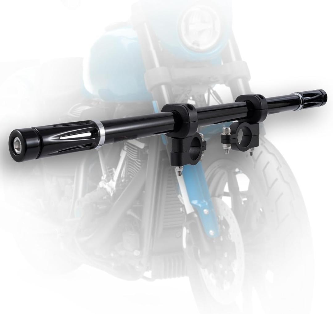 Crash Bar Engine Guard Highway Freeway Bar for Harley Touring Sports 883 softail dyna Street Bob Fat bob Breakout Low Rider V-Rod Deluxe(Gloss Black)