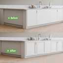 Peel and Stick Wall Molding, 4 Set 24" x 24" Premade Wainscoting Panels, Ready-to-Assemble Wall Panel Kit, Paintable Molding Trim Decor for Living Room Bedroom Hallway Kitchen Island