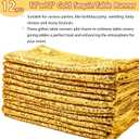 12 Packs 12 X 72 Inch Gold Sequin Table Runner Glitter Dining Table Runner for Birthday Wedding Engagement Bridal Baby Shower Bachelorette Holiday Celebration Party Supplies Decorations (Gold)