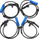 4pcs Front Rear Left & Right ABS Wheel Speed Sensors Compatible with BMW 525i 528i 530i 540i M5 1999 2000 2001 2002 2003 Replace OE# 34526756375 34526756376