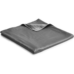 YnM Exclusive Cotton Duvet Cover for Weighted Blankets with 16 Strings (Dark Grey, 60"x 80")